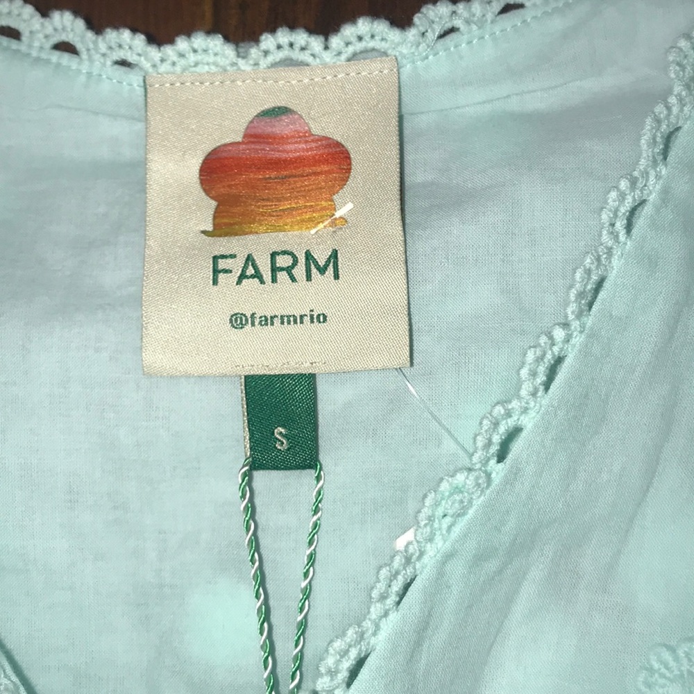 Farm Rio Harmonia Crop Top Turquoise - Picture 5 of 7
